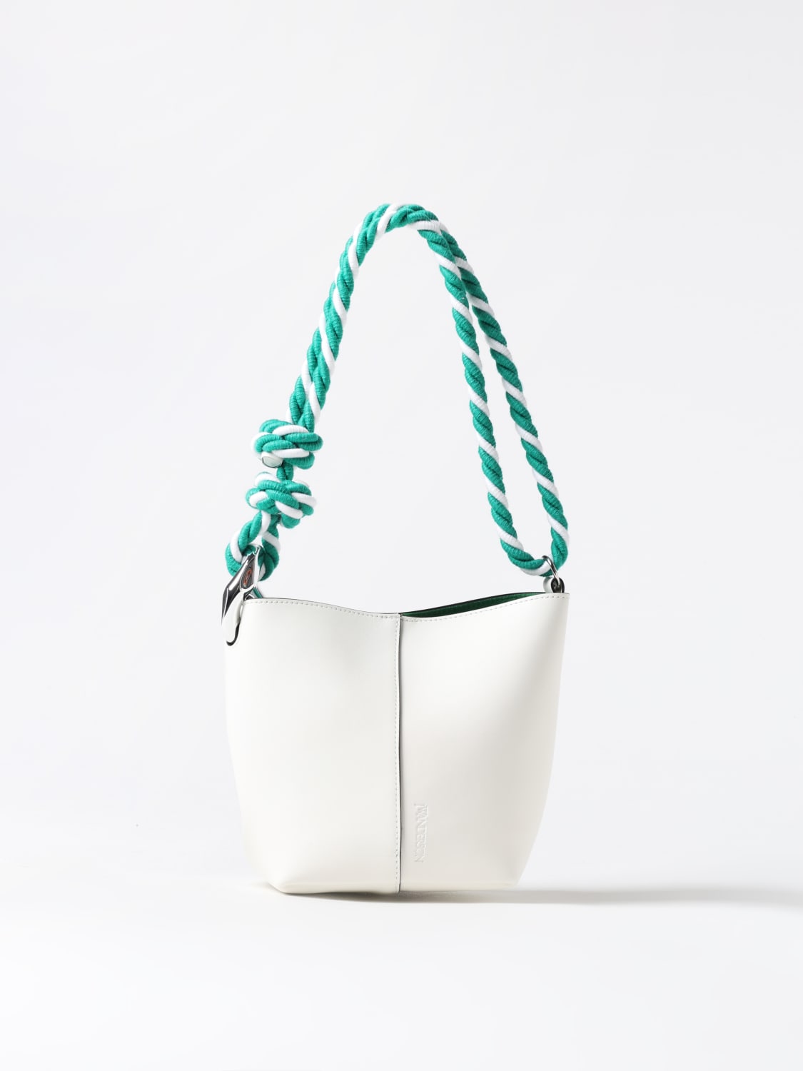 JW ANDERSON BORSA MINI: Borsa JW Anderson in pelle , Bianco - Img 1