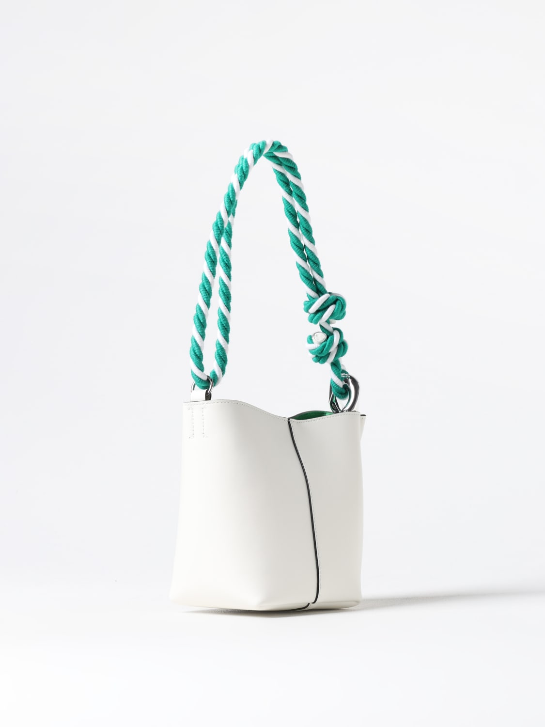 JW ANDERSON BORSA MINI: Borsa JW Anderson in pelle , Bianco - Img 3