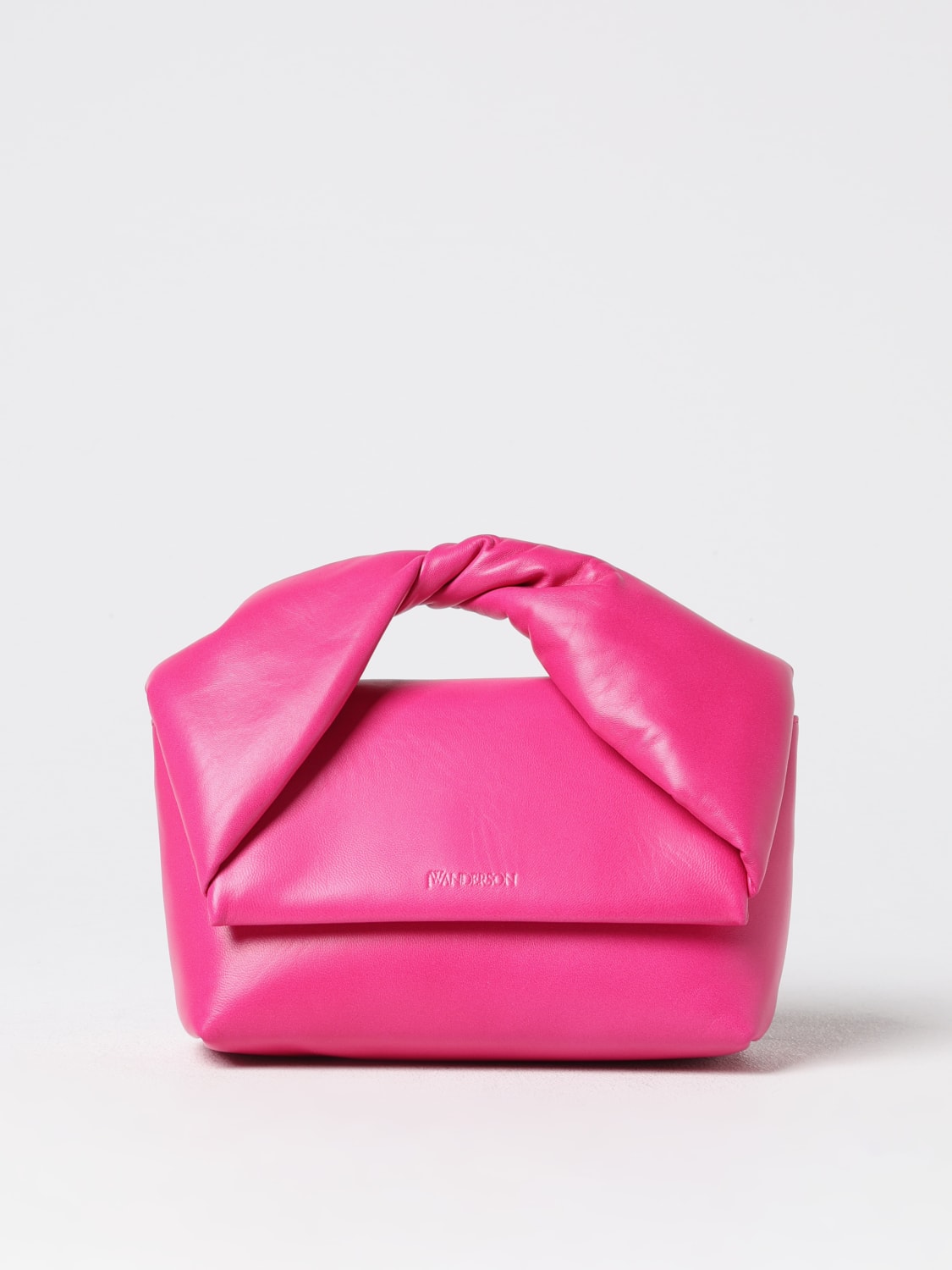 JW ANDERSON BORSA MINI: Borsa JW Anderson in nappa , Fuxia - Img 1