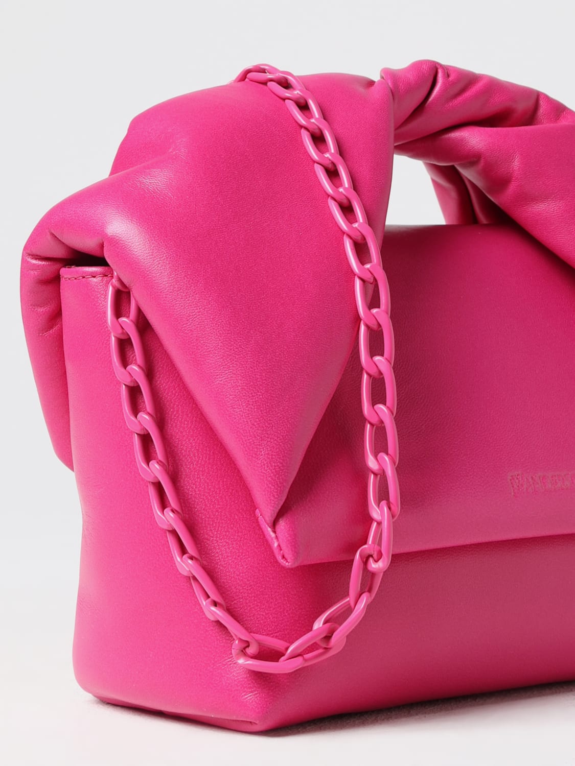 JW ANDERSON BORSA MINI: Borsa JW Anderson in nappa , Fuxia - Img 4