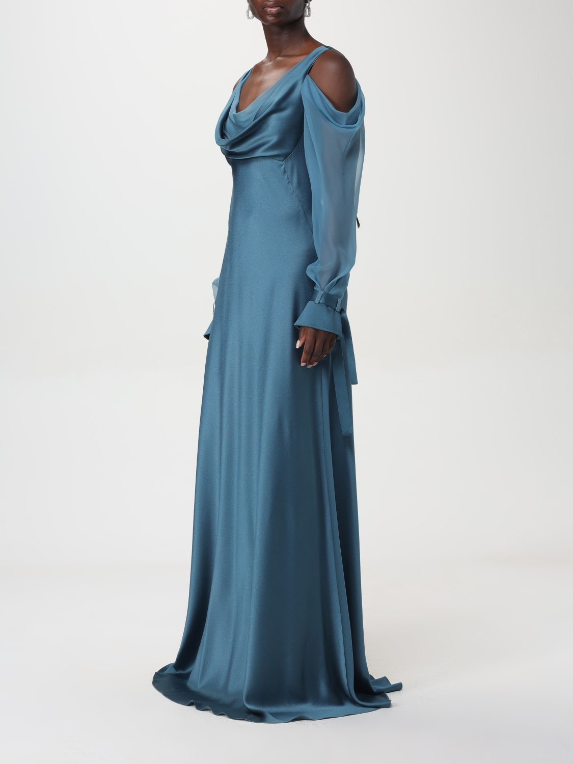 ALBERTA FERRETTI DRESS: Dress woman Alberta Ferretti, Teal - Img 3