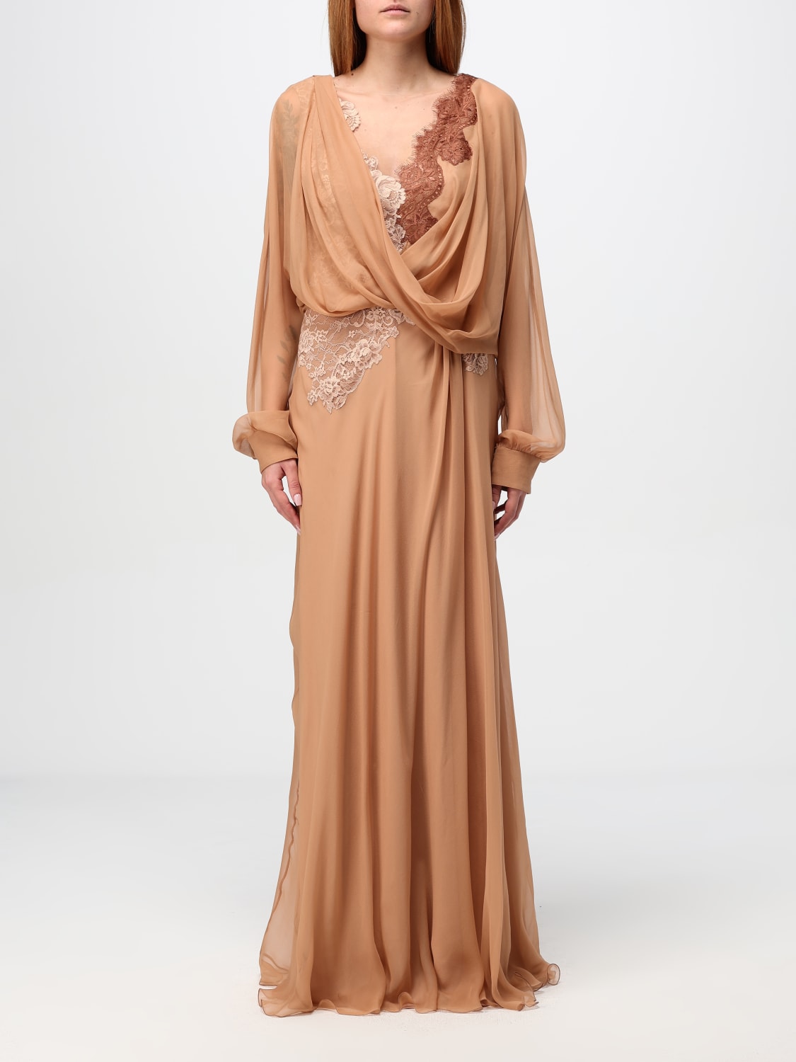 ALBERTA FERRETTI DRESS: Dress woman Alberta Ferretti, Beige - Img 1