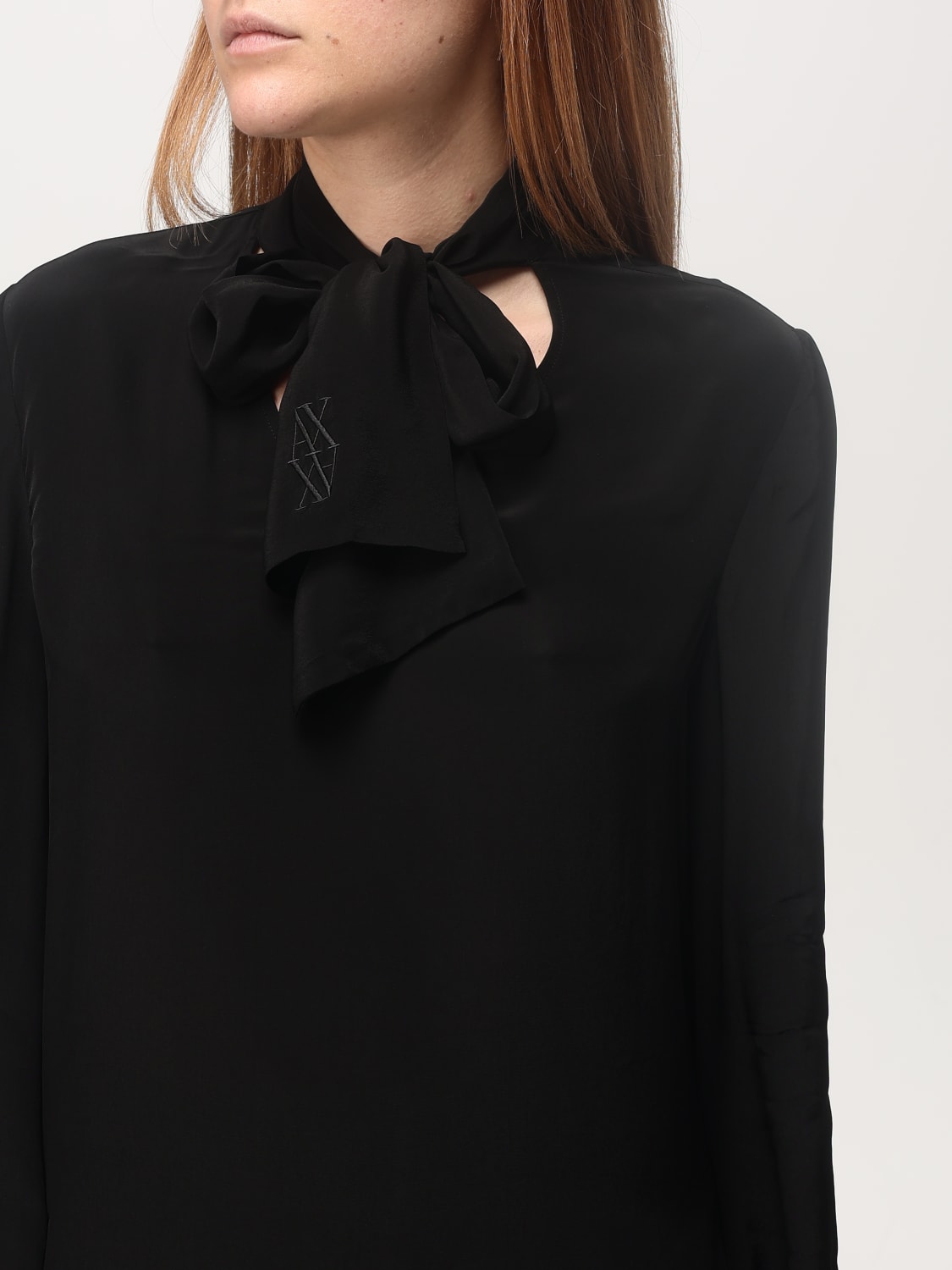 ARMANI EXCHANGE TOP: Hemdbluse damen Armani Exchange, Schwarz - Img 4