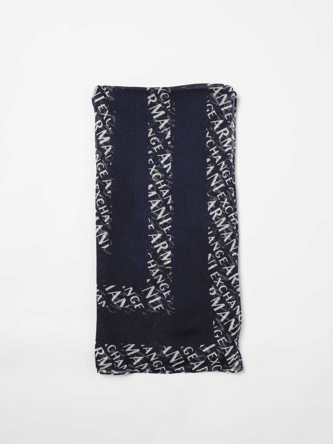 ARMANI EXCHANGE NECK SCARF: Neck scarf woman Armani Exchange, Blue - Img 1