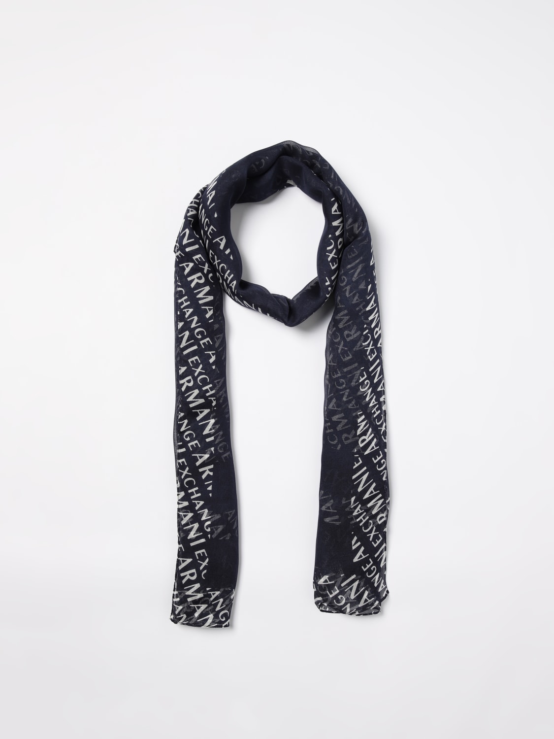 ARMANI EXCHANGE NECK SCARF: Neck scarf woman Armani Exchange, Blue - Img 2