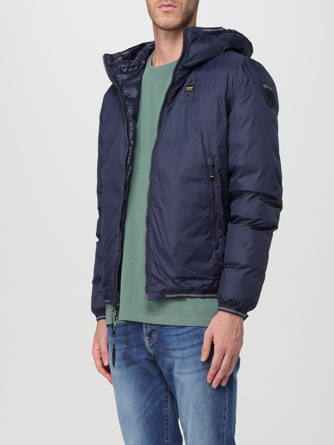 BLAUER GIACCA: Piumino con cappuccio Blauer, Blue - Img 3