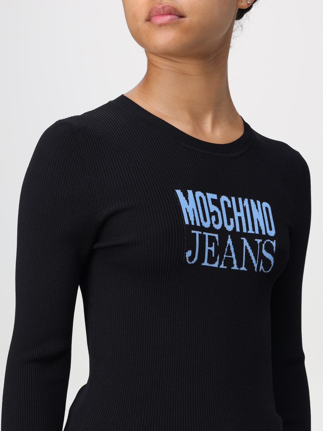 MOSCHINO JEANS MAGLIA: Maglia in viscosa Moschino Jeans, Nero - Img 3