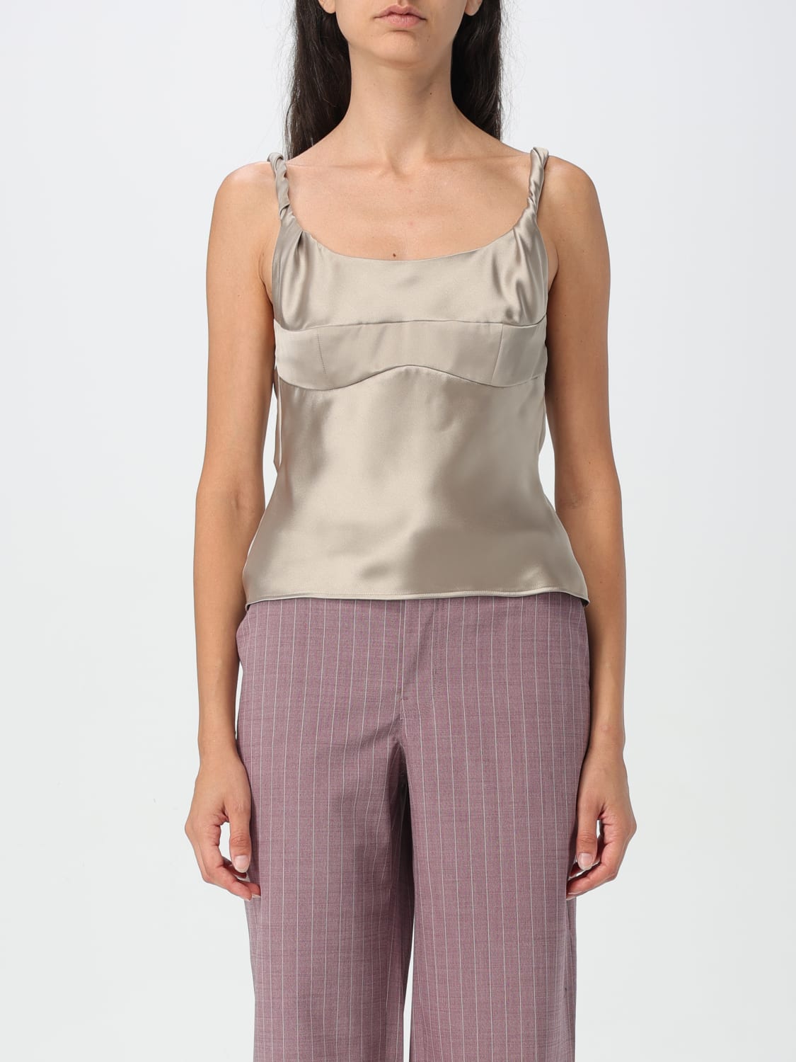 MOSCHINO JEANS TOP: Top woman Moschino Jeans, Beige - Img 1