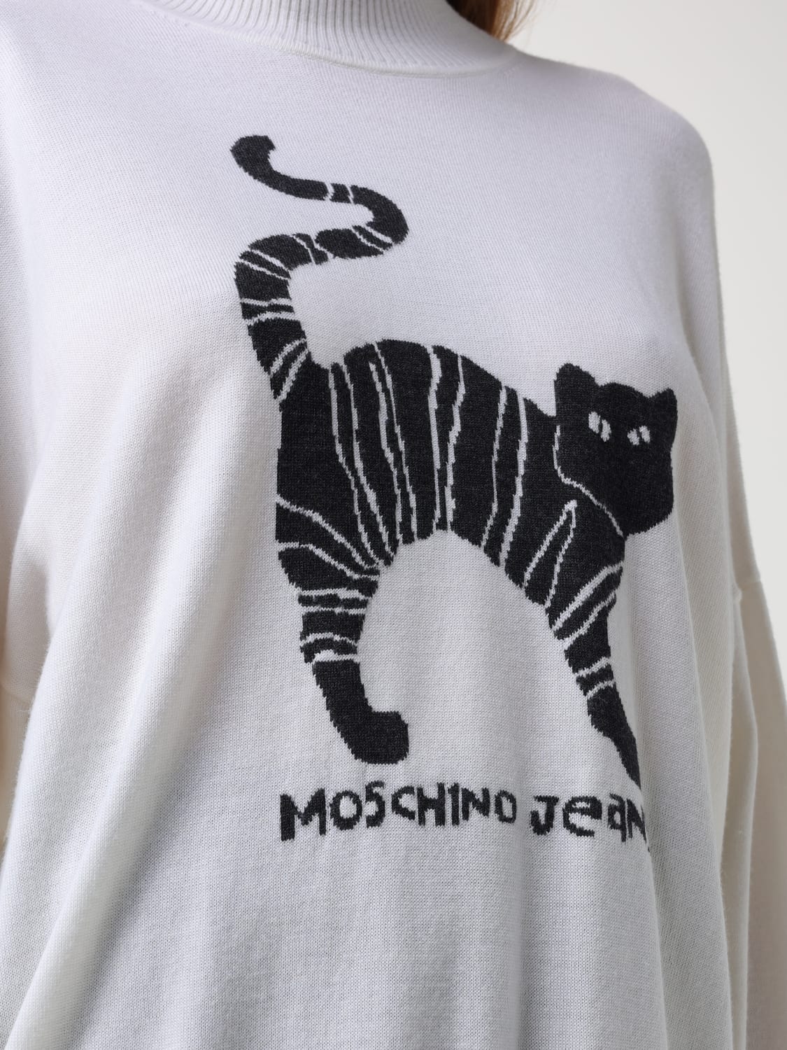 MOSCHINO JEANS SWEATER: Sweater woman Moschino Jeans, White - Img 3