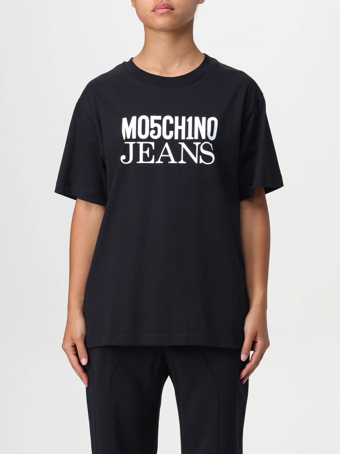 MOSCHINO JEANS T-SHIRT: T-shirt woman Moschino Jeans, Black - Img 1