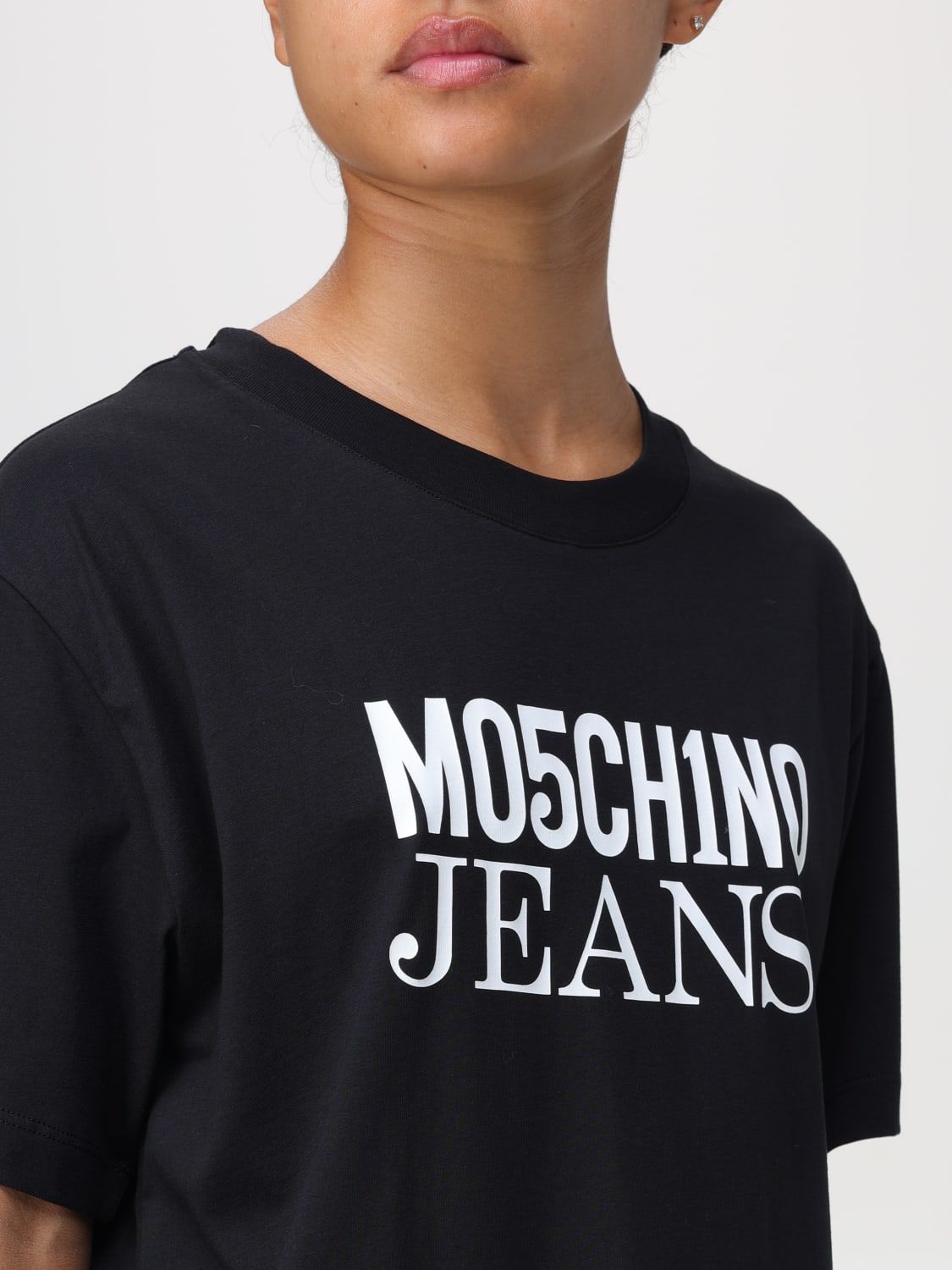 MOSCHINO JEANS T-SHIRT: T-shirt woman Moschino Jeans, Black - Img 3