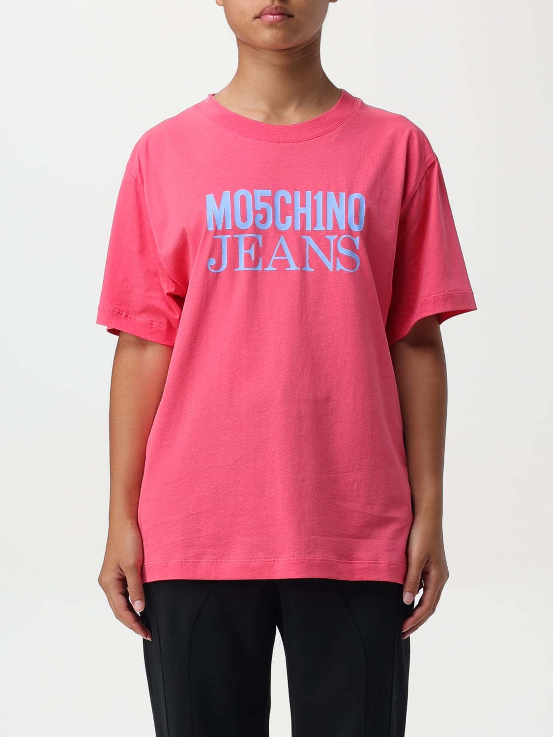 MOSCHINO JEANS T-SHIRT: T-shirt damen Moschino Jeans, Fuchsia - Img 1