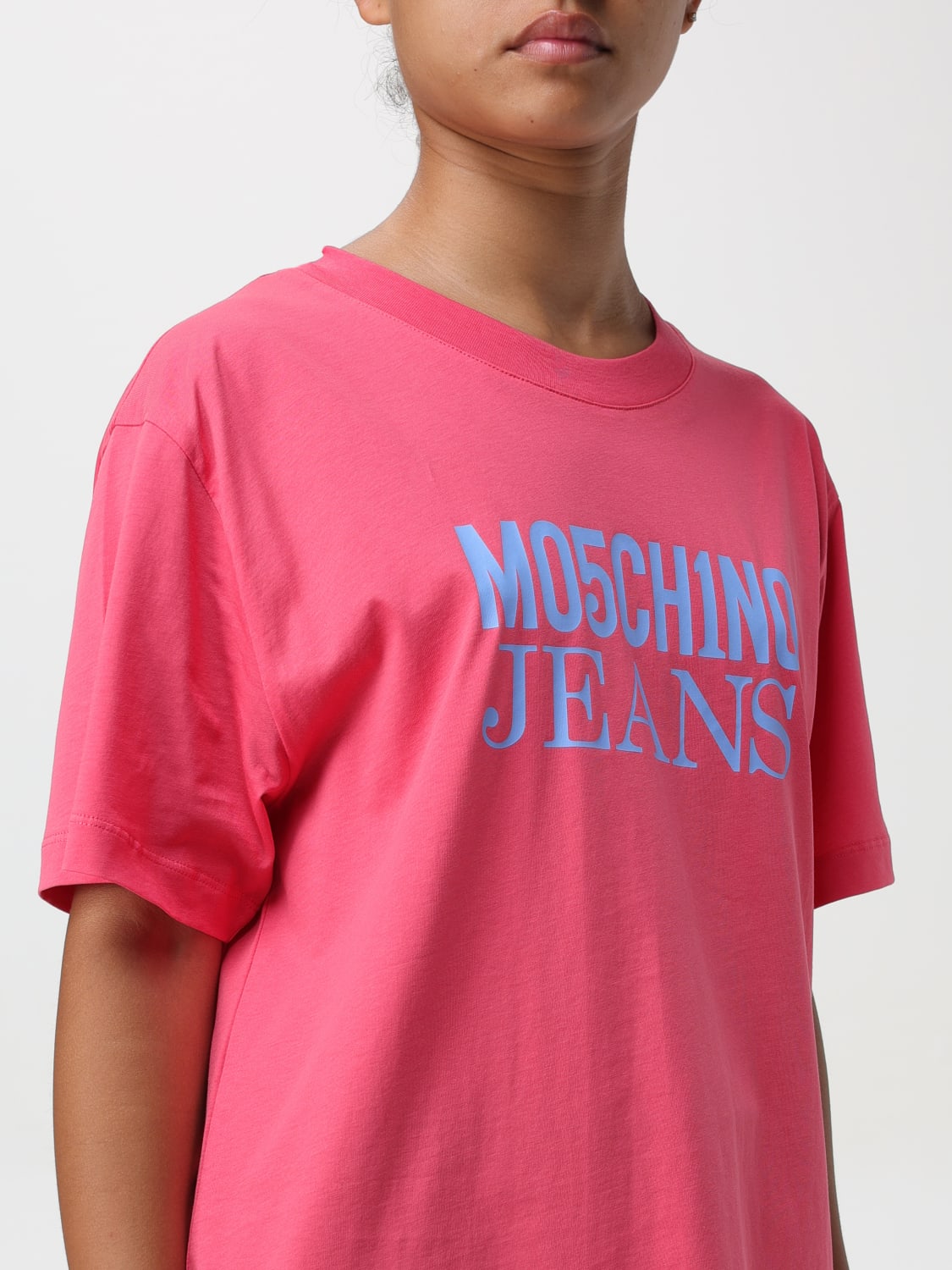 MOSCHINO JEANS T-SHIRT: T-shirt damen Moschino Jeans, Fuchsia - Img 3