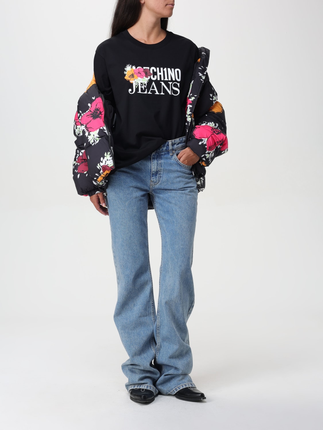 MOSCHINO JEANS JACKET: Jacket woman Moschino Jeans, Black - Img 2