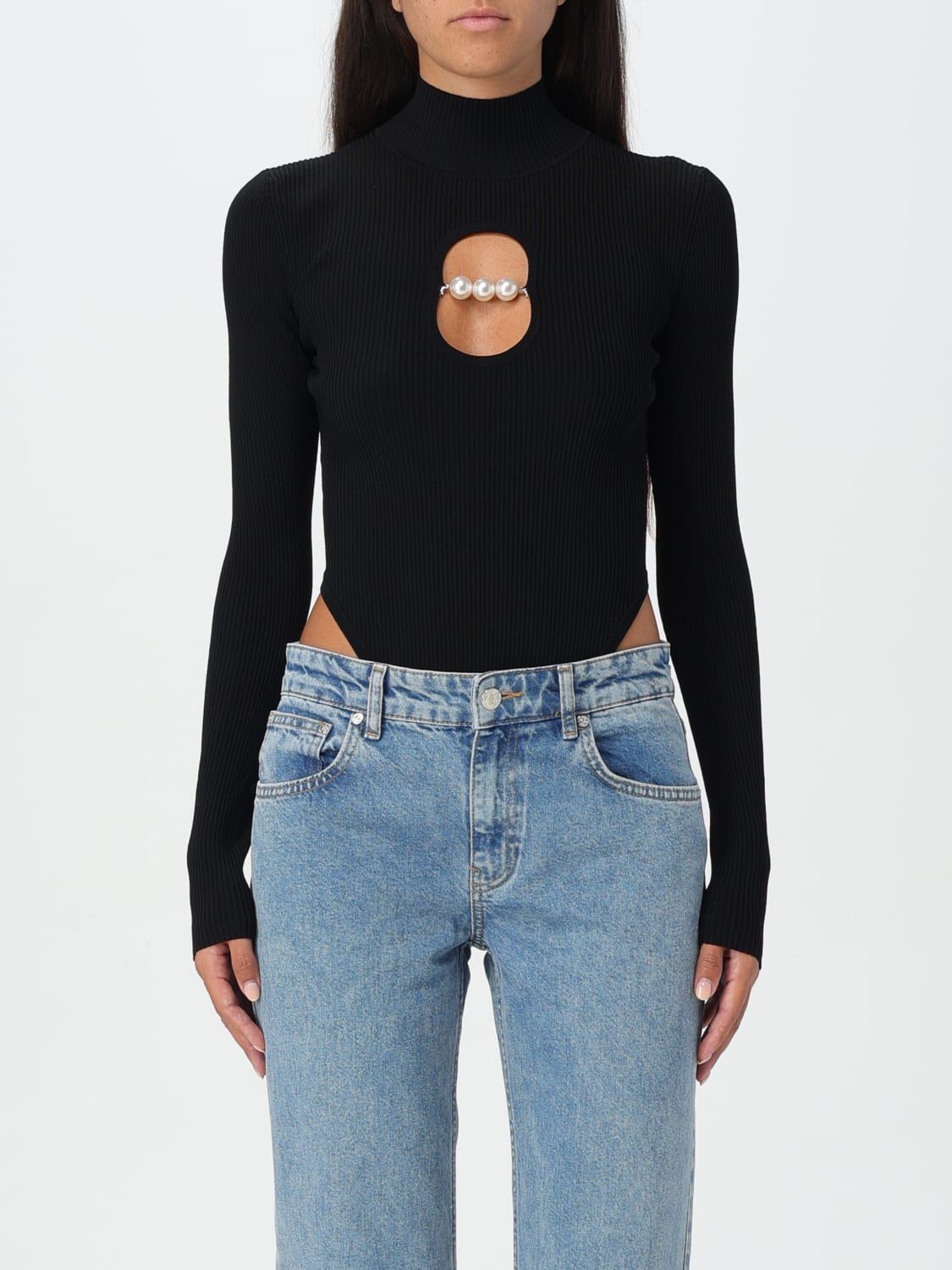 MOSCHINO JEANS BODY: Top woman Moschino Jeans, Black - Img 1