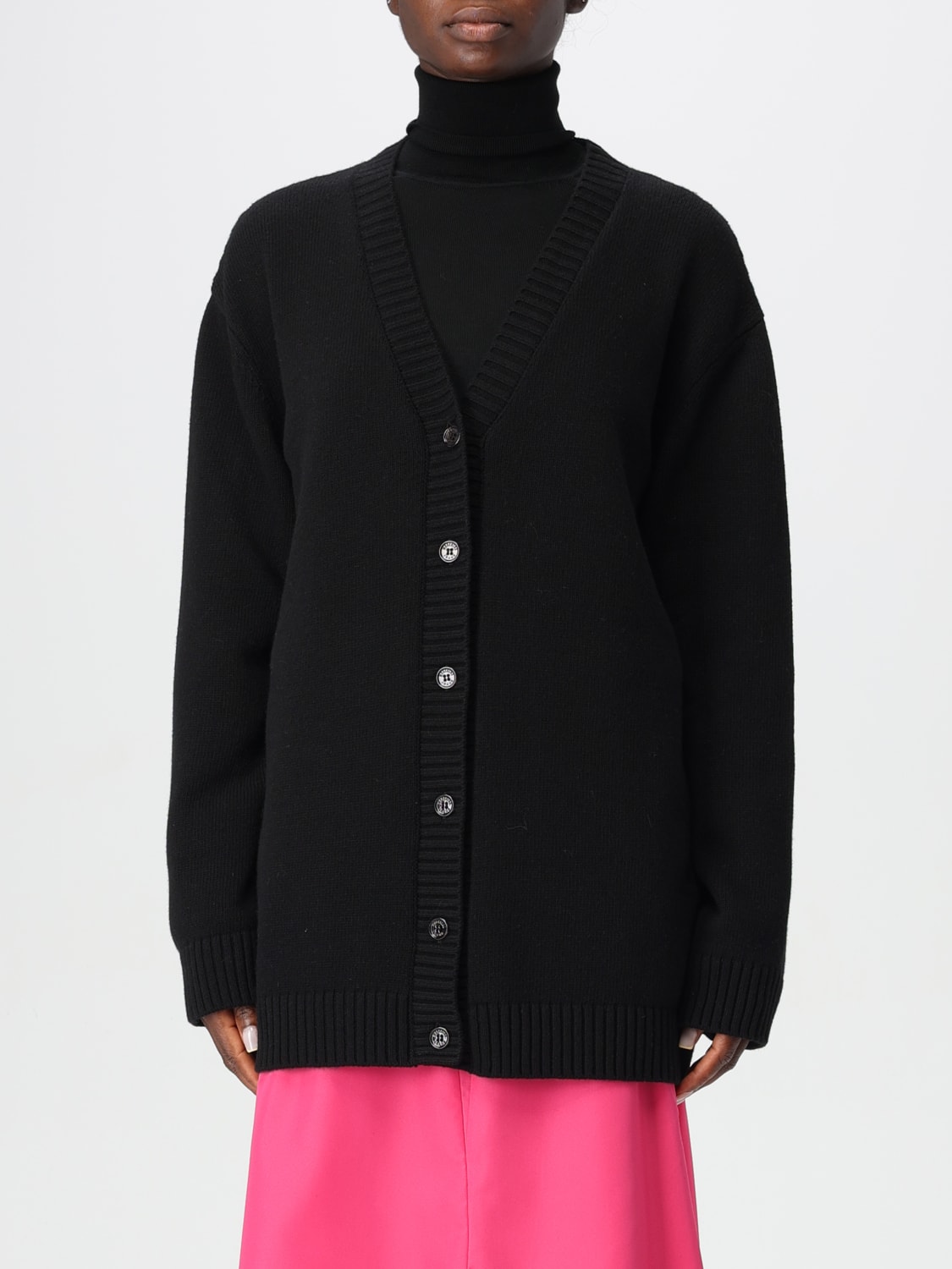 MOSCHINO JEANS CARDIGAN: Pull femme Moschino Jeans, Noir - Img 1