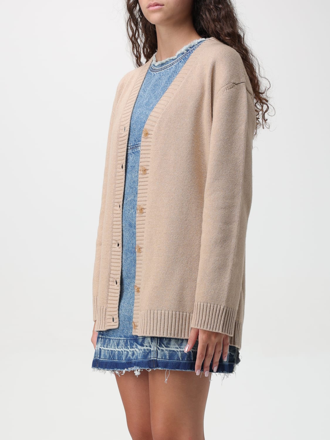 MOSCHINO JEANS CARDIGAN: Sweater woman Moschino Jeans, Beige - Img 3