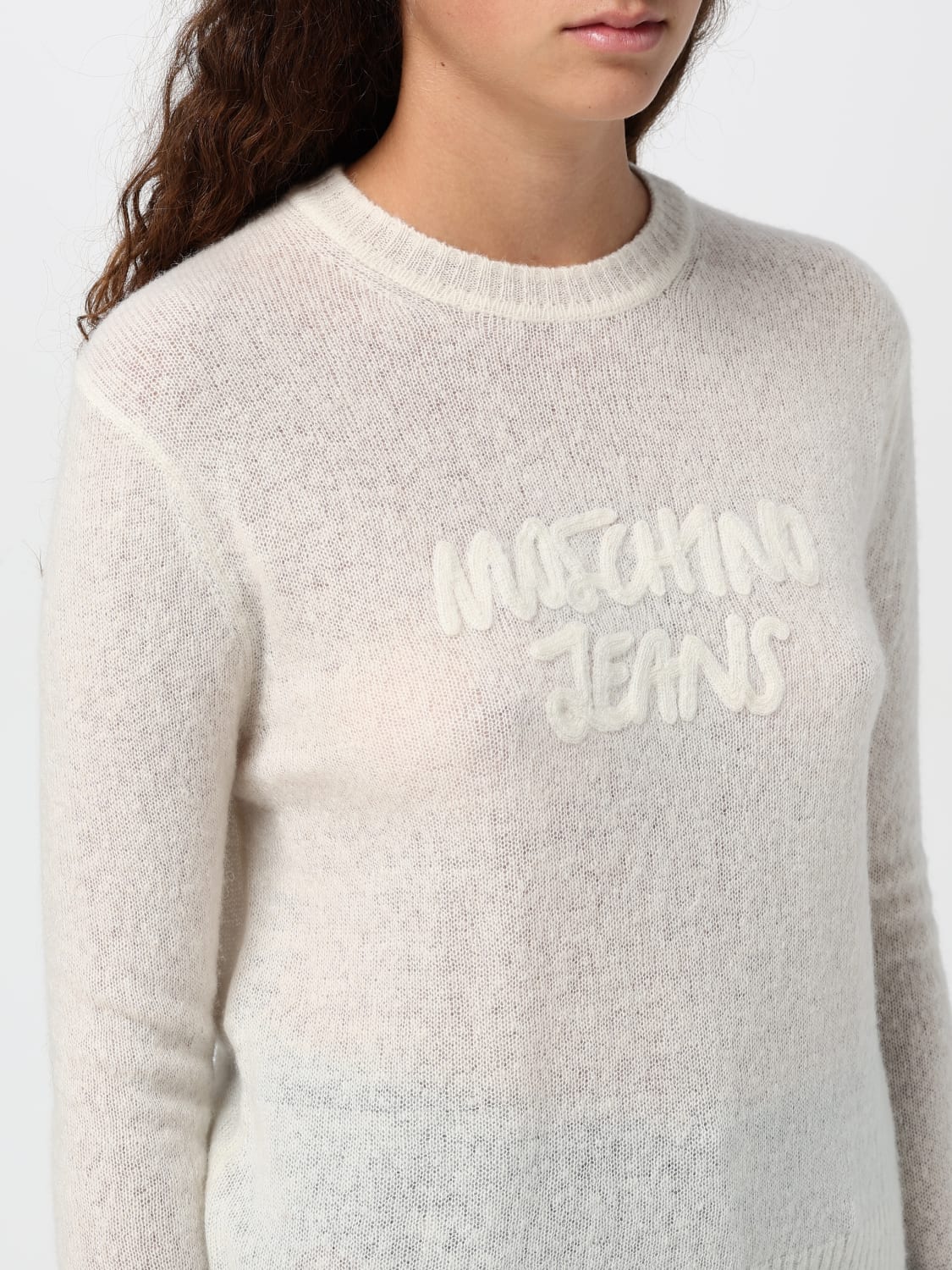 MOSCHINO JEANS SWEATER: Sweater woman Moschino Jeans, White - Img 3