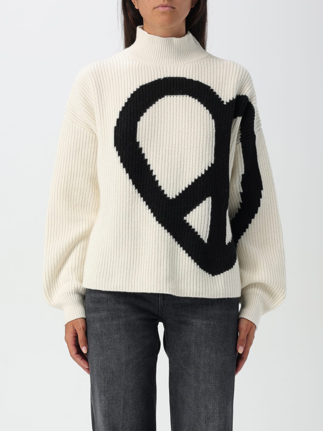 MOSCHINO JEANS SWEATER: Sweater woman Moschino Jeans, White - Img 1