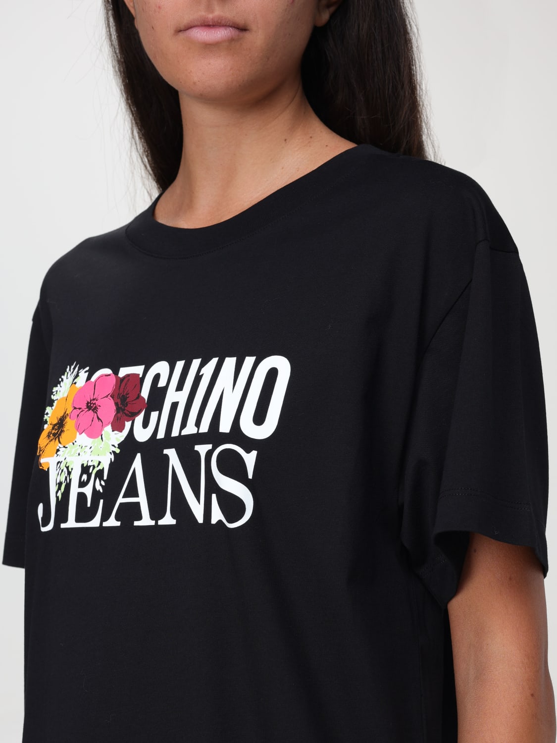 MOSCHINO JEANS T-SHIRT: T-shirt woman Moschino Jeans, Black - Img 3