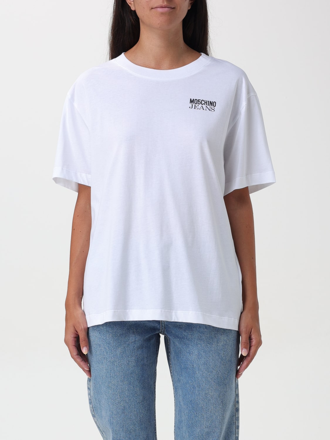 MOSCHINO JEANS T-SHIRT: T-shirt woman Moschino Jeans, White - Img 1