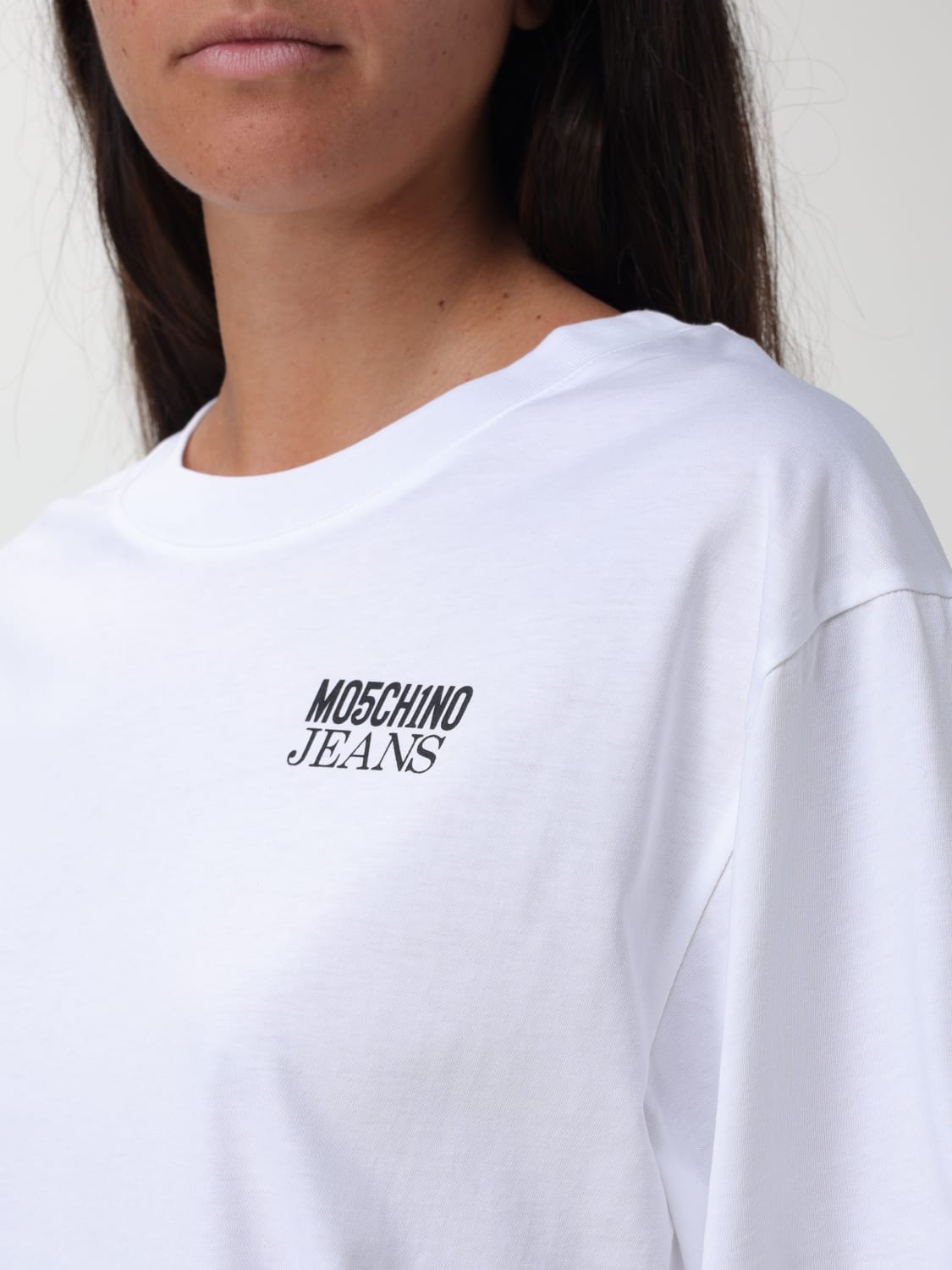 MOSCHINO JEANS T-SHIRT: T-shirt woman Moschino Jeans, White - Img 3