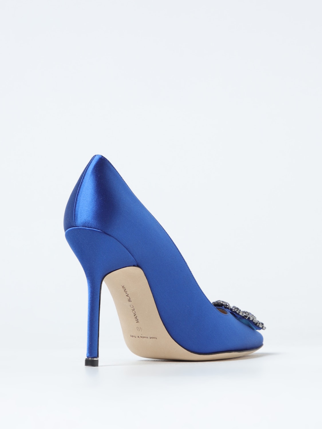 MANOLO BLAHNIK 9XX034800414326 関税送料込 Manolo Blahnik Natural Raw Silk Ankle Strap Block Heel