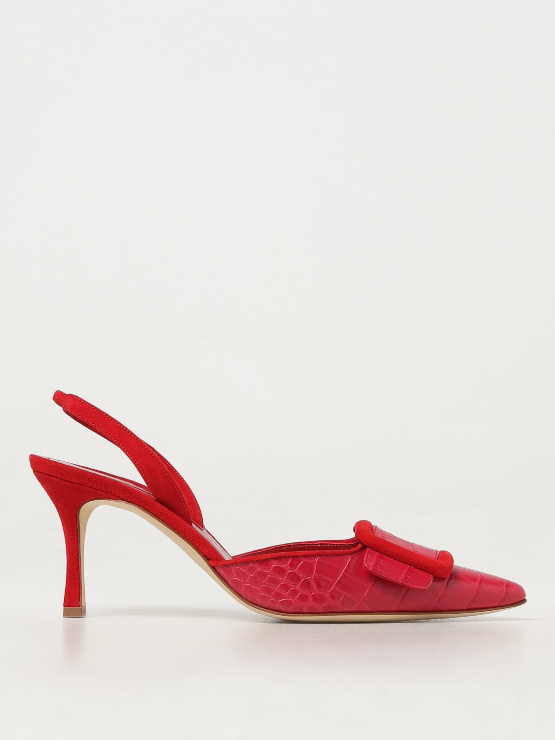 Giglio Slingback Mayslibi Manolo Blahnik in pelle stampa cocco