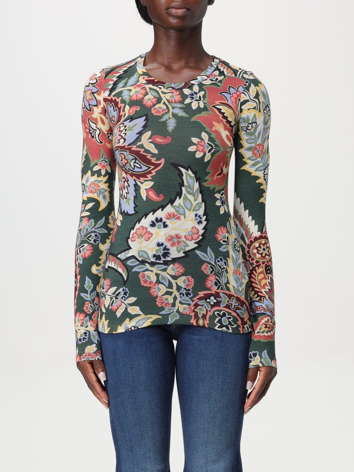 ETRO TOP: Top woman Etro, Green - Img 1