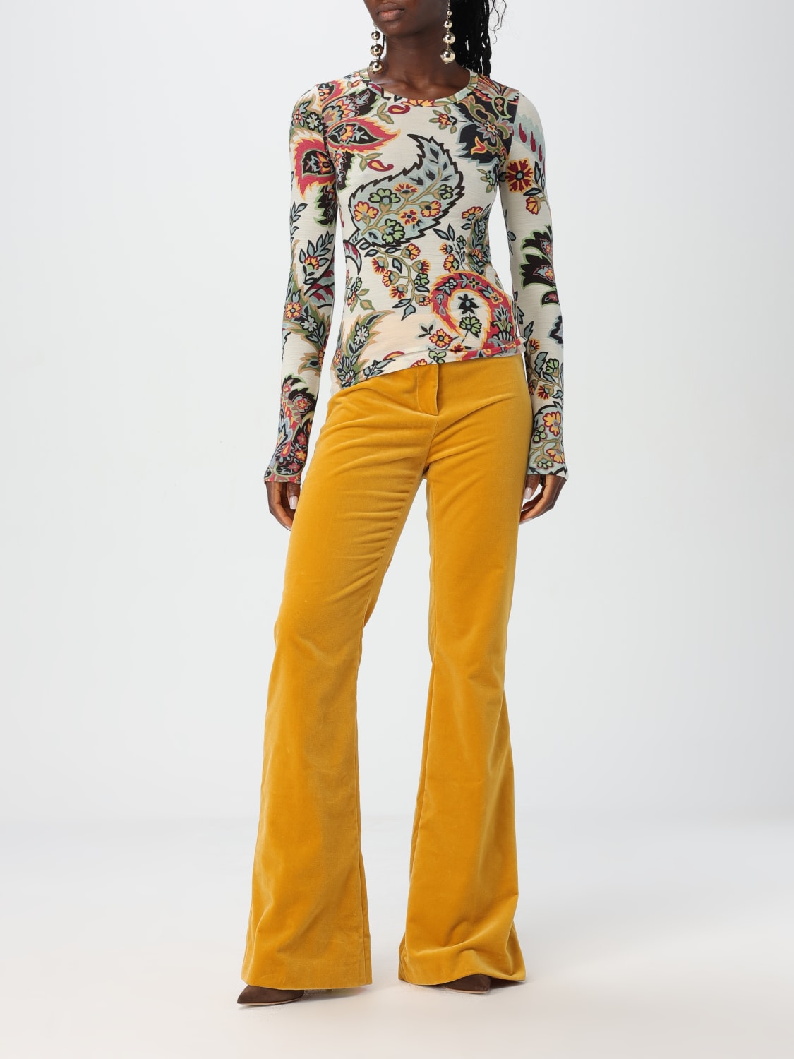 ETRO TOP: Top woman Etro, Yellow Cream - Img 2