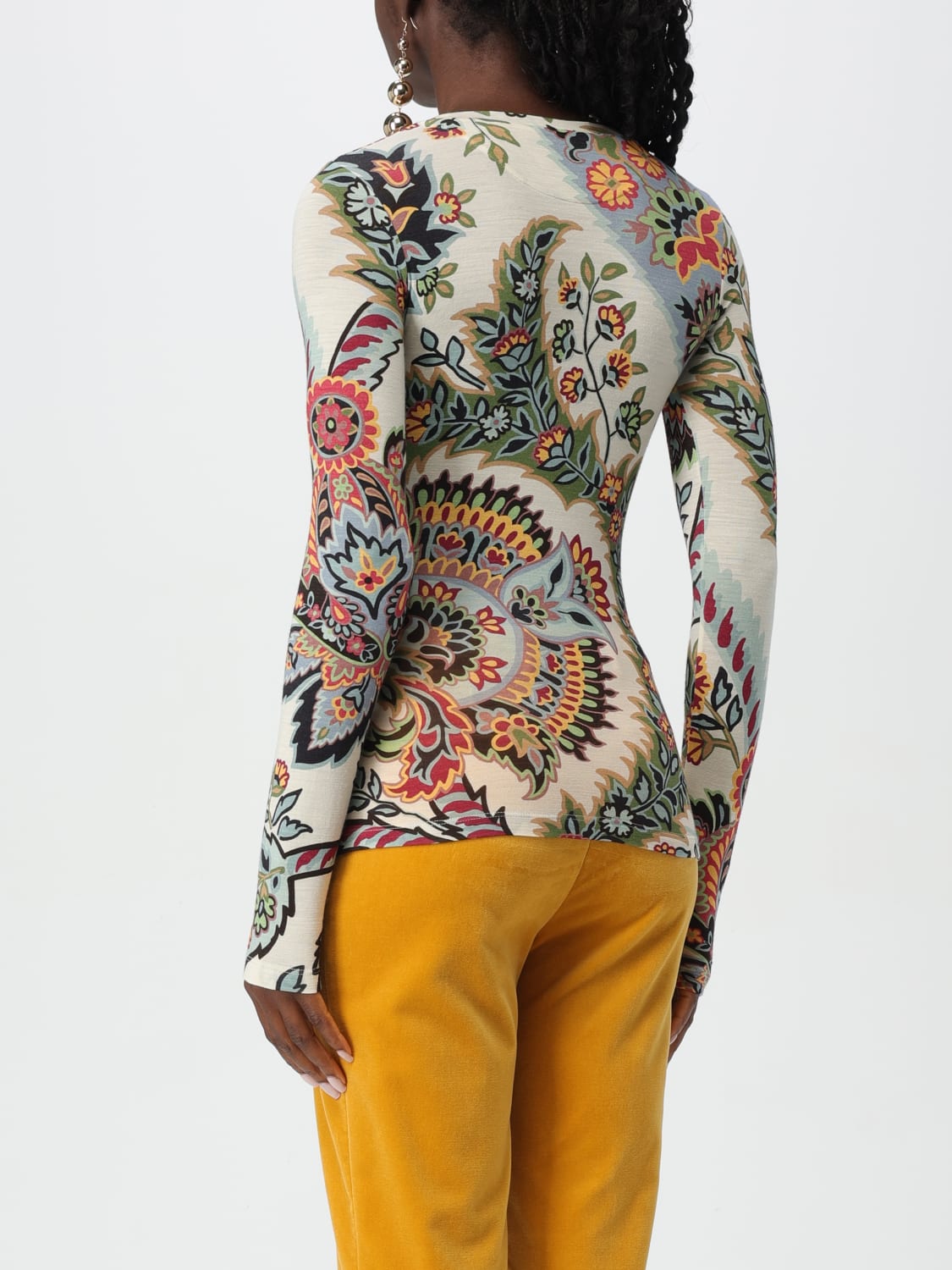 ETRO TOP: Top woman Etro, Yellow Cream - Img 3