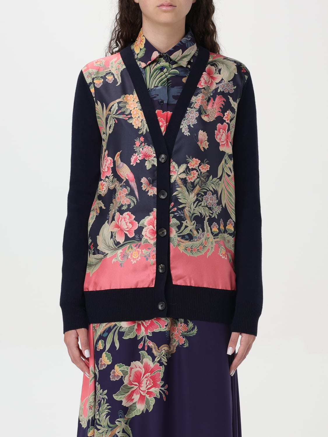 ETRO CARDIGAN: Sweater woman Etro, Blue - Img 1