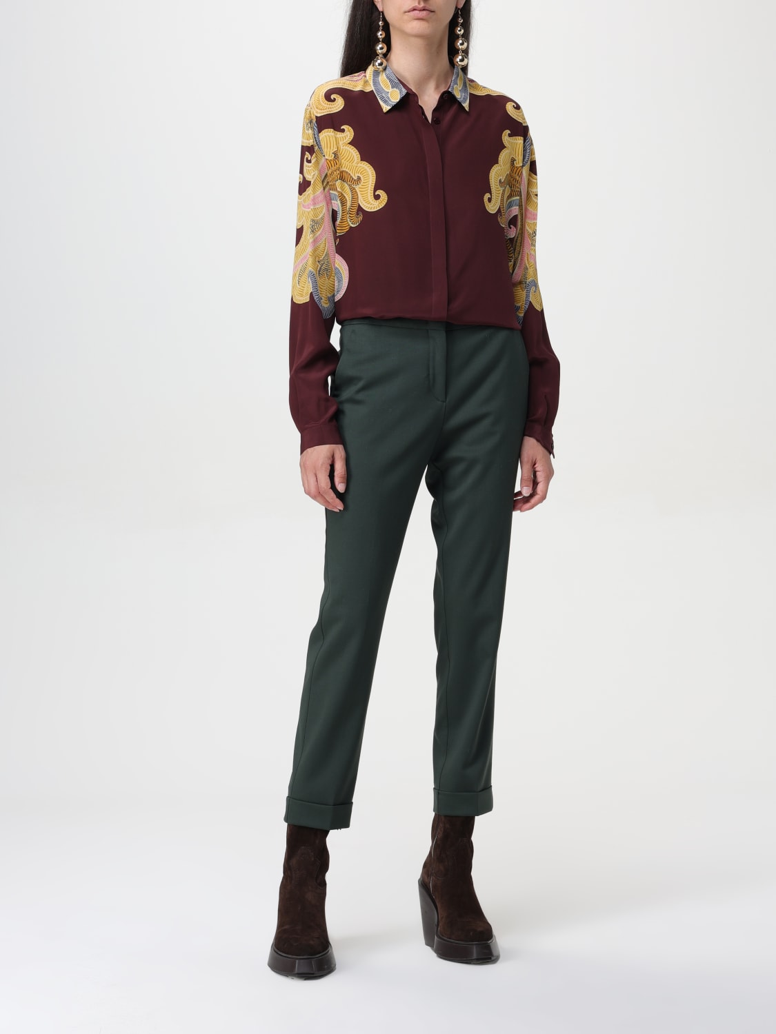 ETRO CAMISA: Camisa mujer Etro, Granate - Img 2