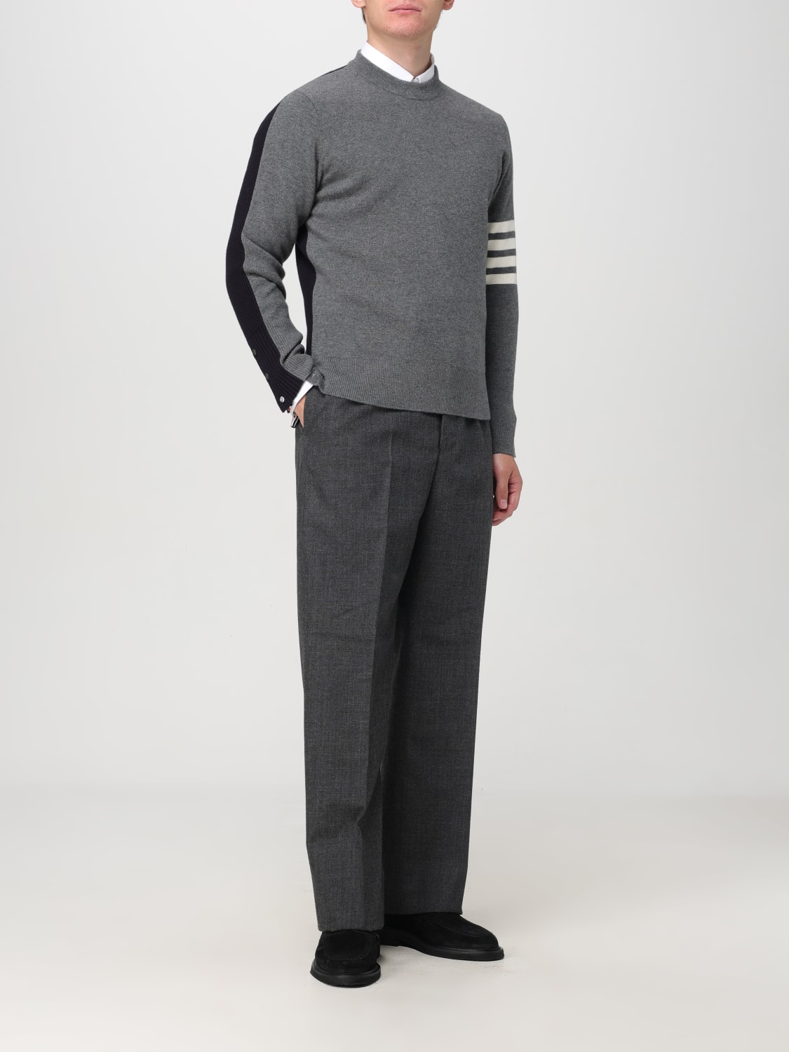 THOM BROWNE SWEATER: Sweater men Thom Browne, Grey - Img 2