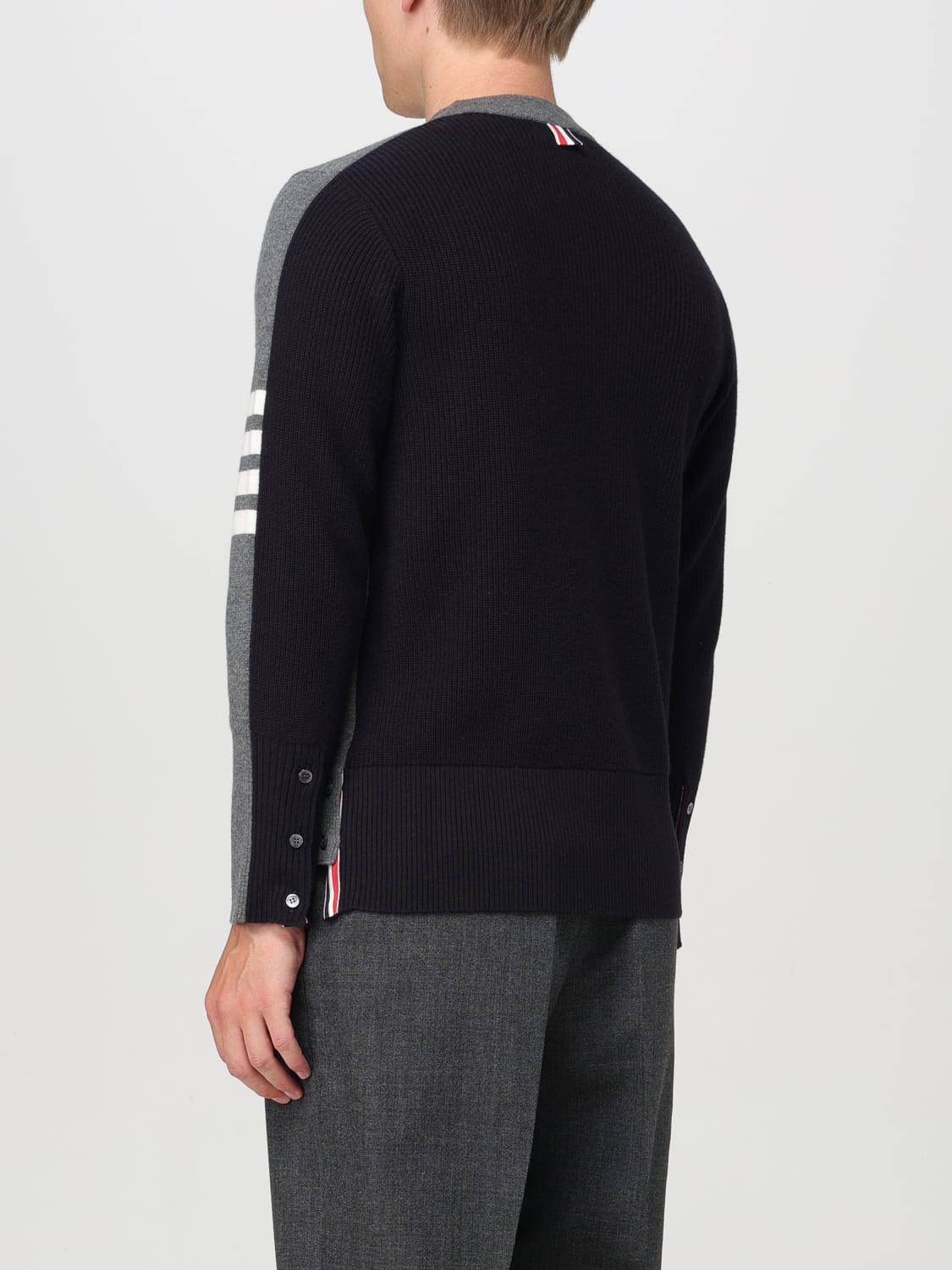 THOM BROWNE PULL: Pull homme Thom Browne, Gris - Img 3