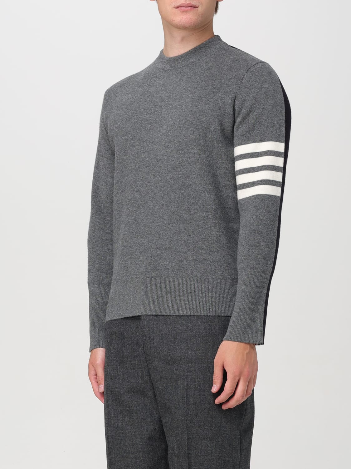 THOM BROWNE PULL: Pull homme Thom Browne, Gris - Img 4