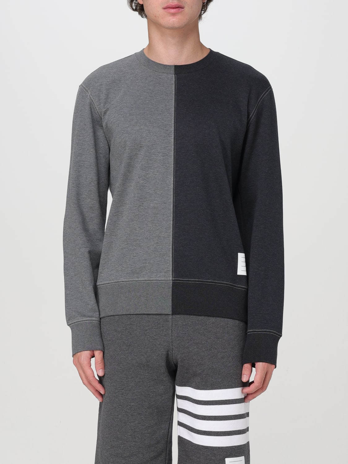 THOM BROWNE SWEATER: Sweater men Thom Browne, Grey - Img 1