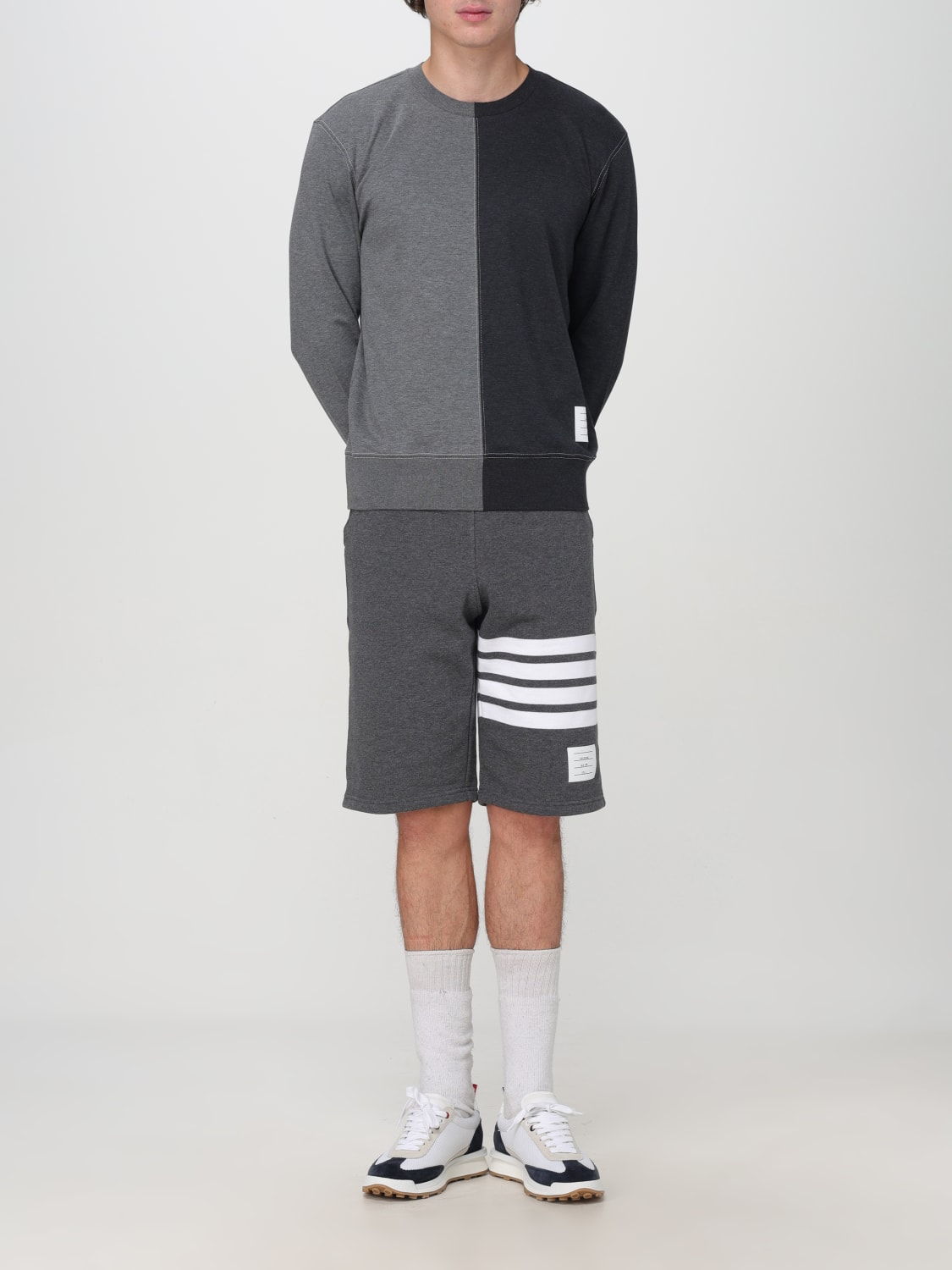 THOM BROWNE SWEATER: Sweater men Thom Browne, Grey - Img 2