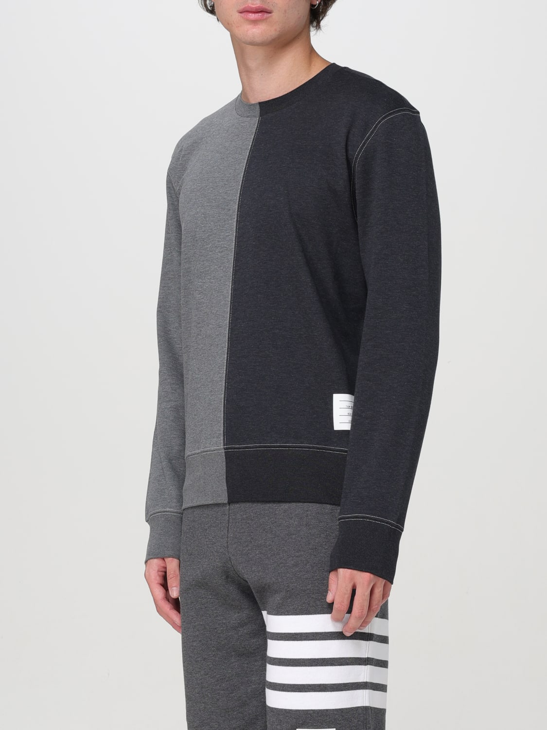 THOM BROWNE SWEATER: Sweater men Thom Browne, Grey - Img 4