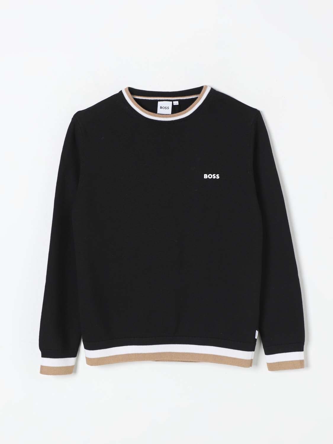 BOSS PULLOVER: Pullover kinder Boss Kidswear, Schwarz - Img 1