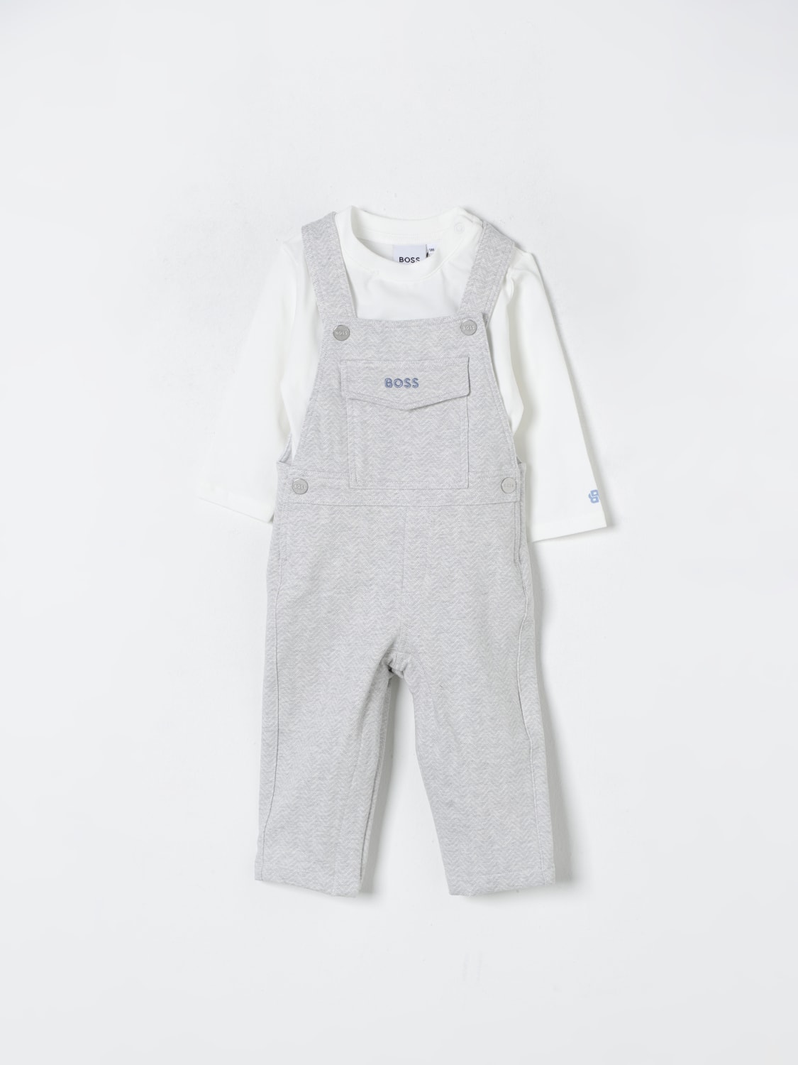 BOSS PAGLIACCETTO: Pagliaccetto bambino Boss Kidswear, Grigio - Img 1