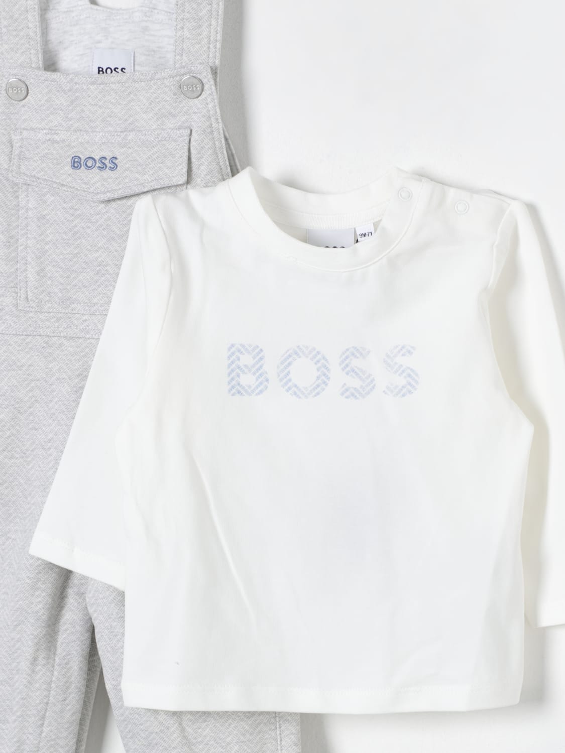 BOSS PAGLIACCETTO: Pagliaccetto bambino Boss Kidswear, Grigio - Img 3