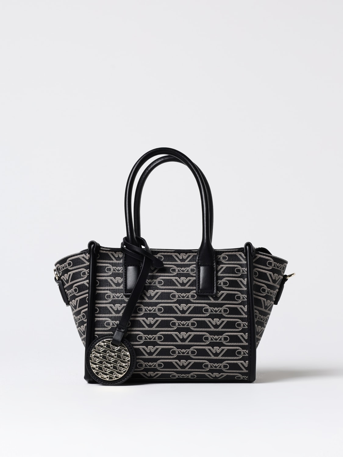 Giglio Borsa Shopper Emporio Armani in tessuto con logo jacquard
