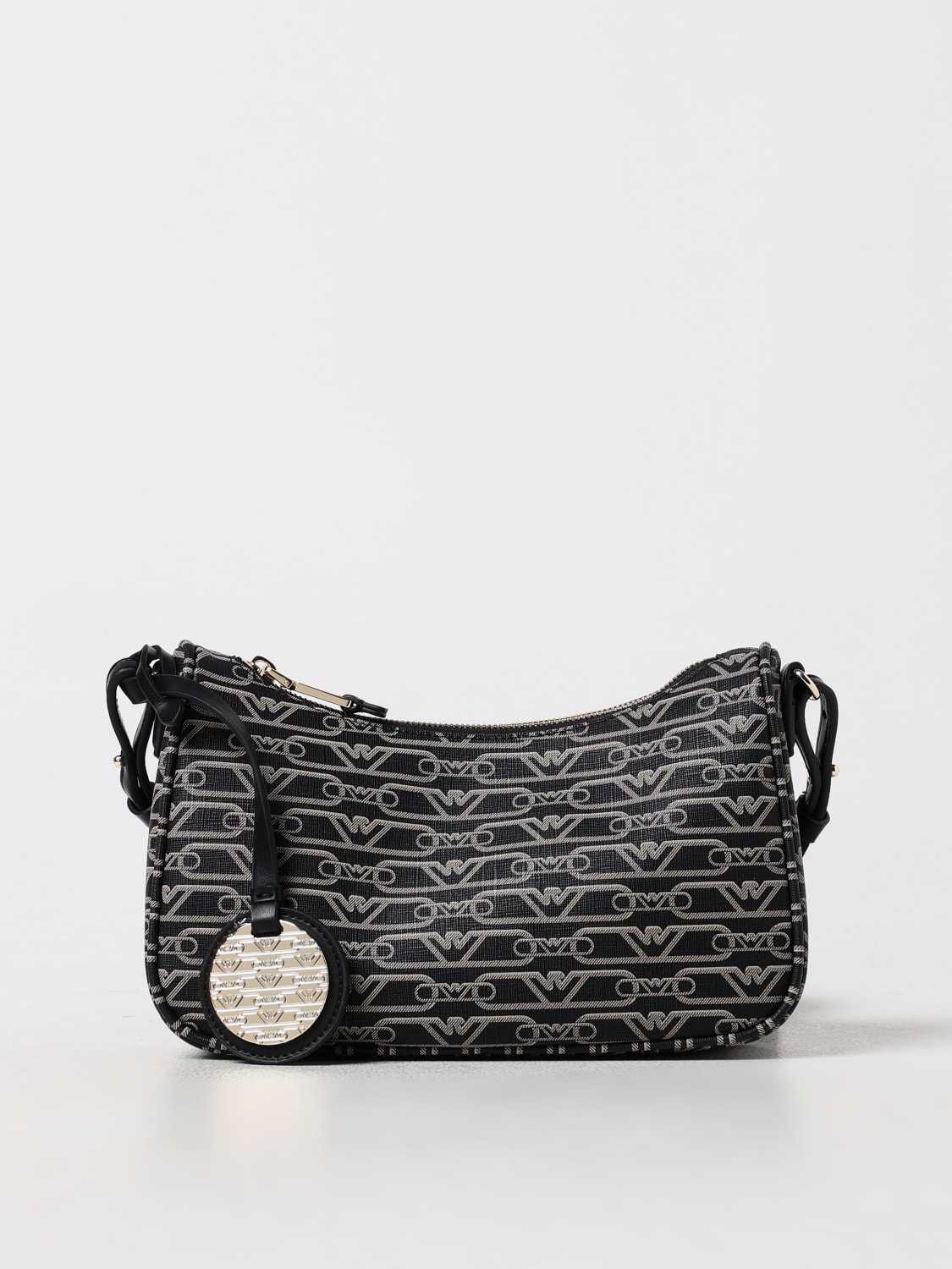 Giglio Borsa Emporio Armani in tessuto con logo jacquard