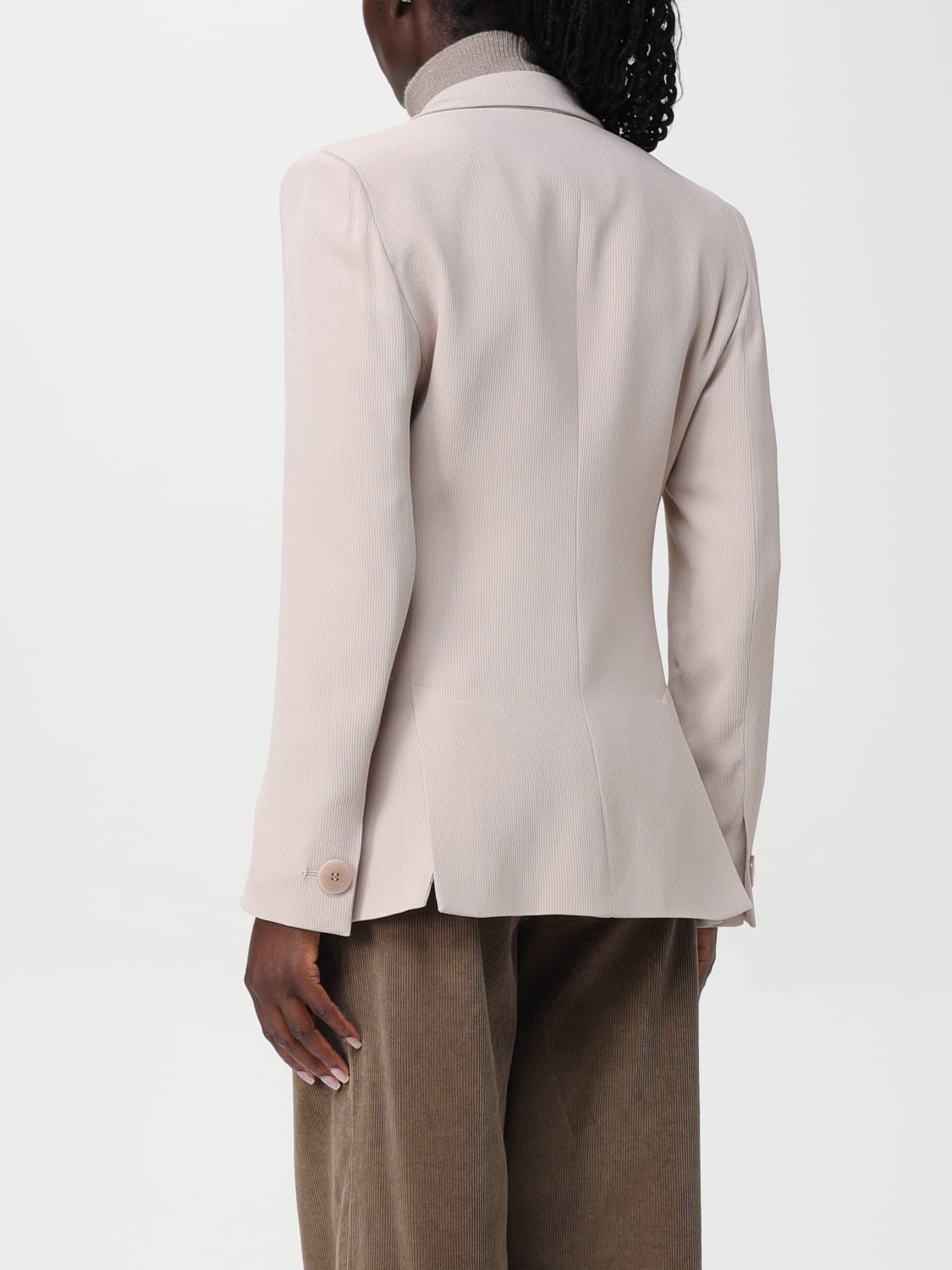 アウターその他 EMPORIO ARMANI Woman Blazer Blush Pink EW000178TE10521 U4134 Emporio Armani Outlet: Blazer woman - Blush Pink | Emporio
