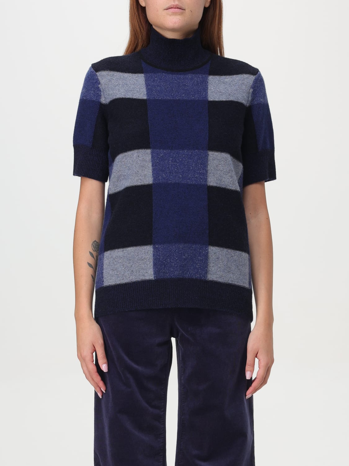 Giglio Maglia Emporio Armani in lana vergine a quadri