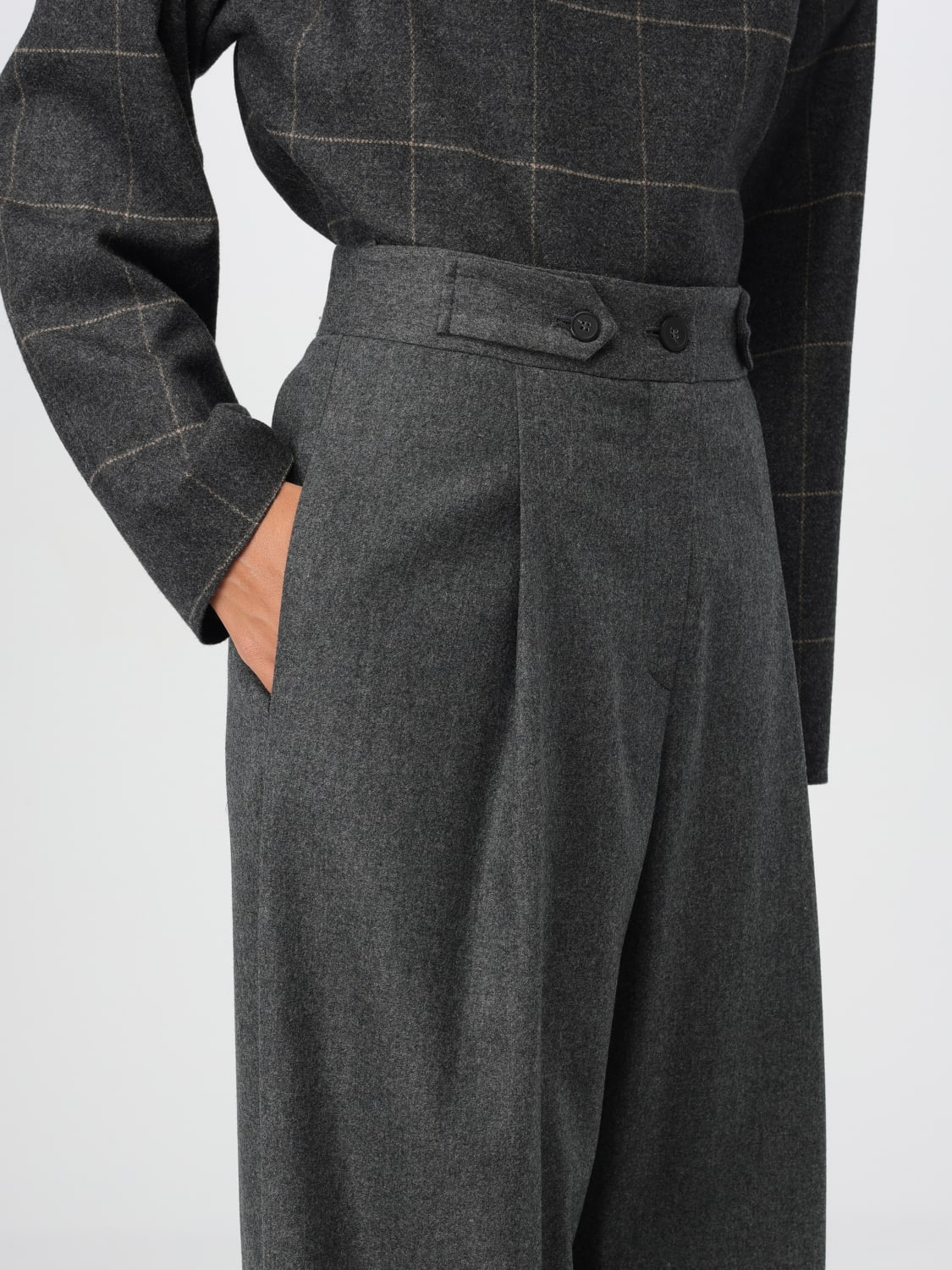 パンツ EMPORIO ARMANI Woman Pants Grey EW001021TE10537 O8004 Emporio Armani Outlet: Pants woman - Grey | Emporio Armani