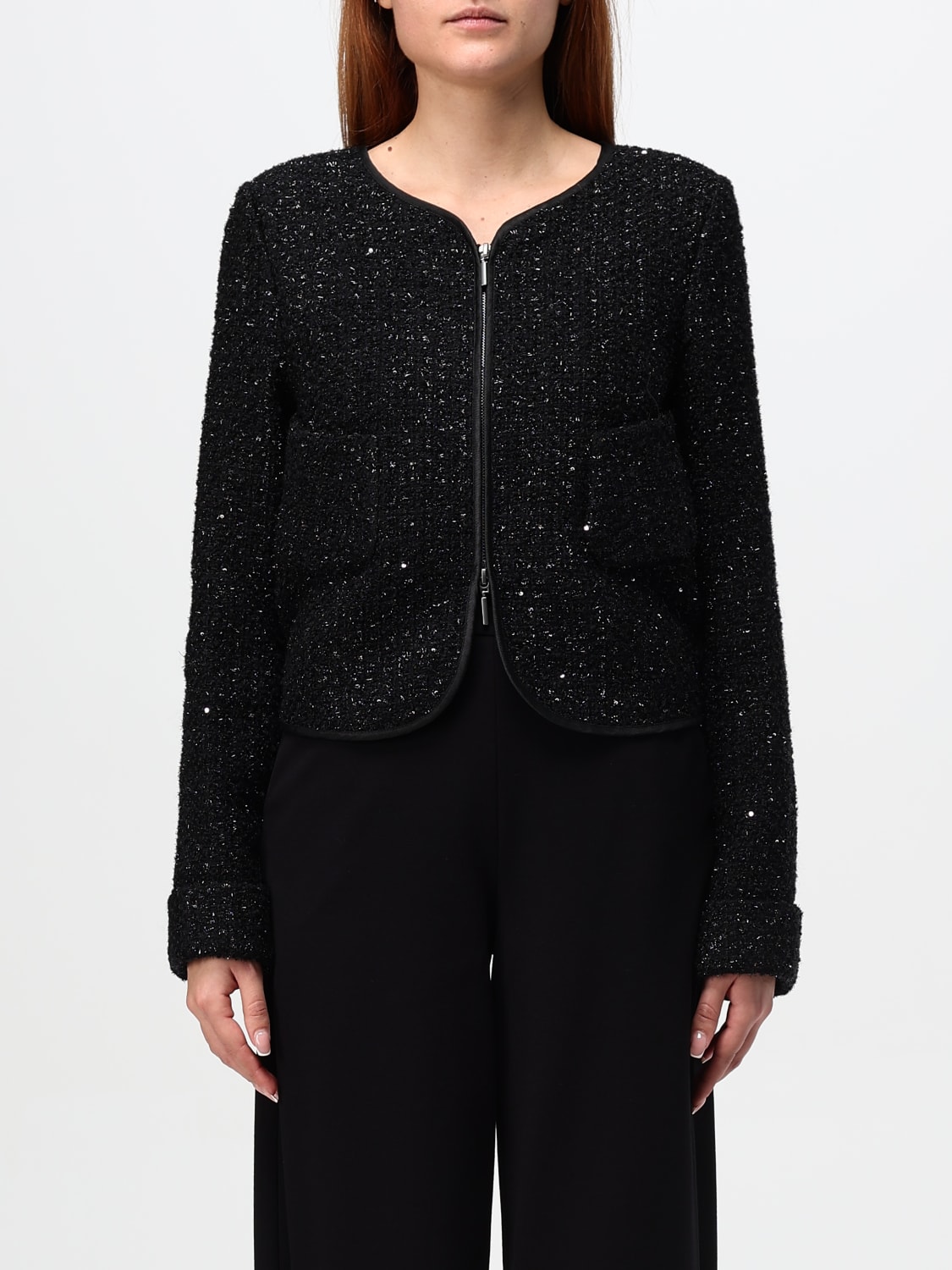 Giglio Giacca glitter con zip Emporio Armani