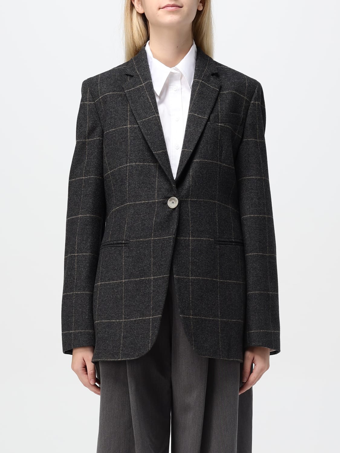 Giglio Blazer Emporio Armani in misto lana check