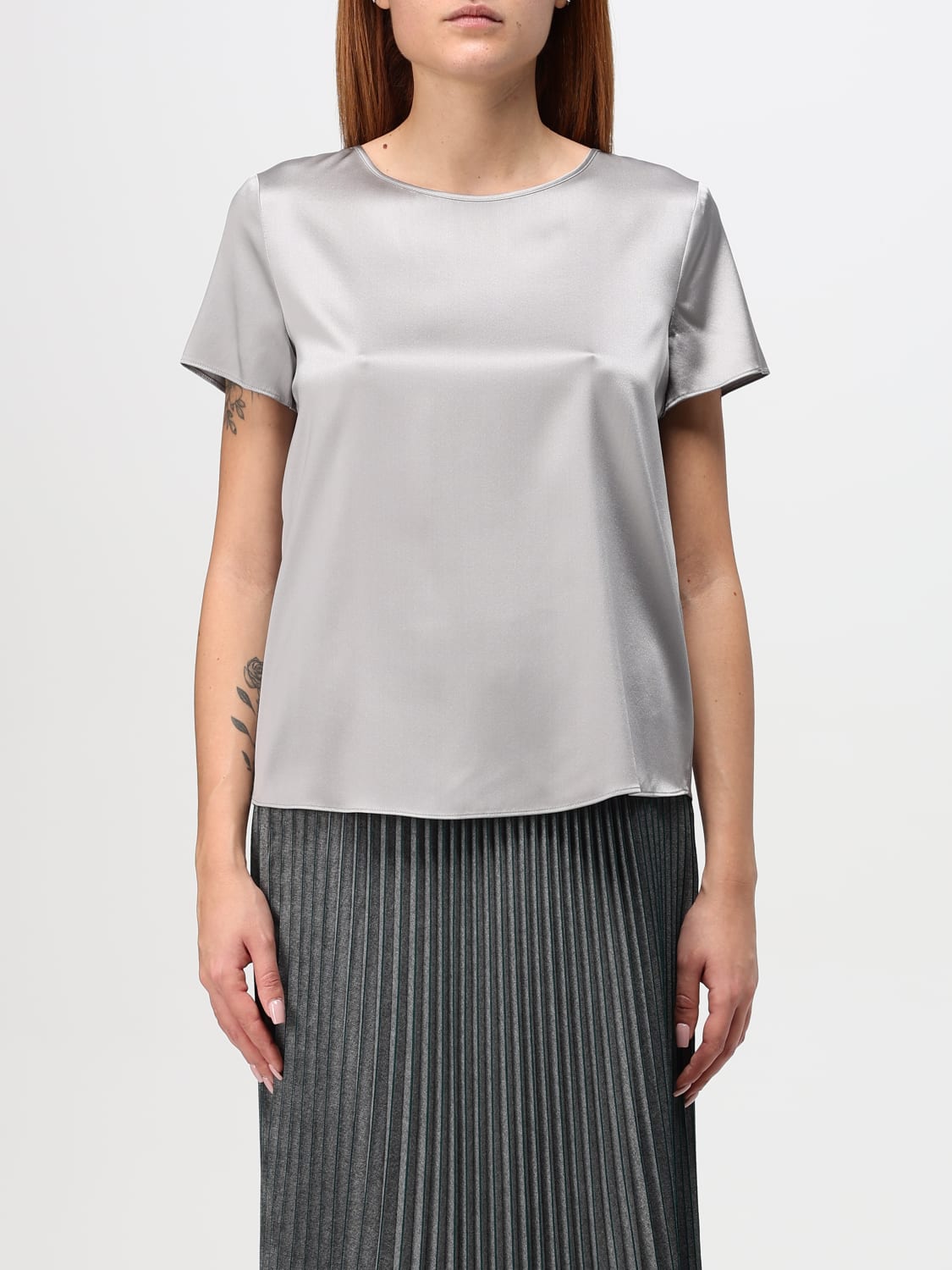 Giglio Blusa Emporio Armani in raso di seta